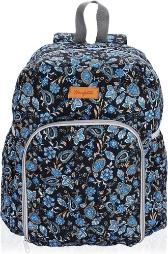 Miniatura 8 de Organizador de almacenamiento de hilo grande con ojales para madejas de hilo, ganchos de ganchillo, agujas de tejer, Flor-azul, Grande, Moderno flor