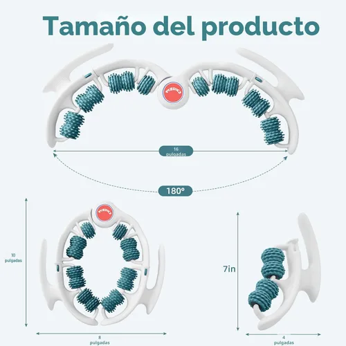 Miniatura 7 de Herramienta de masaje para celulitis, masajeador de drenaje linfático, rodillo muscular, masaje de fascia profunda, eliminación de piel con 14