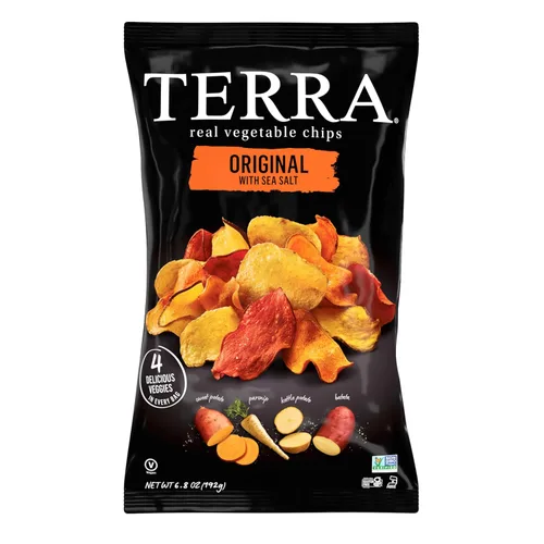 Miniatura 7 de Terra Chips de verduras, chips originales con sal marina, 6.8 onzas, (paquete de 2)