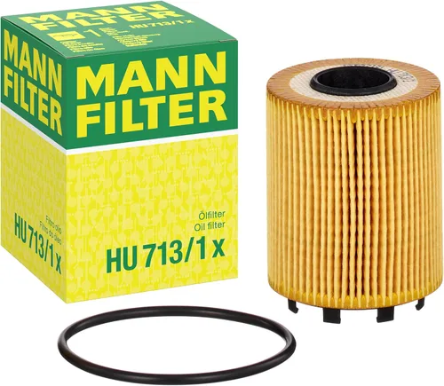 Mann Filter HU 713/1 cartucho de filtro de aceite de repuesto compatible con Dodge Dart (2013-2016), FIAT 500 (2012-2017), 124 Spider (2017), 500L