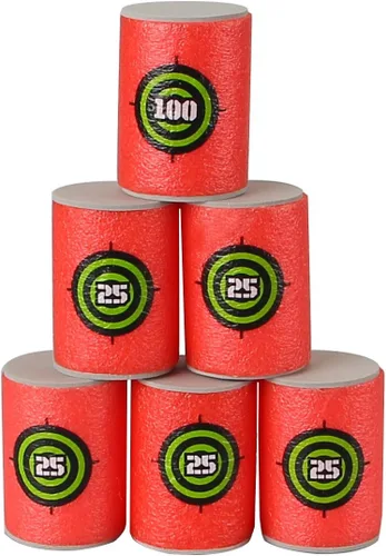 Miniatura 6 de Dreampark Objetivo de dardos de bala para Nerf N-Strike Elite Series Blasters 24 piezas de material EVA suave (rojo)