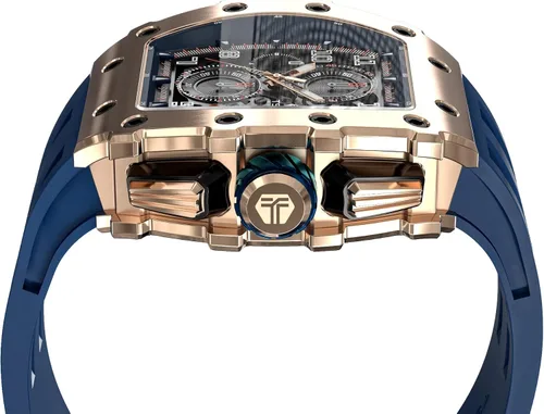 Miniatura 3 de TSAR BOMBA Relojes de lujo para hombre, Tonneau cuadrado, cristal de zafiro, movimiento de cuarzo japonés, 164.0ft, resistente al agua, diseño