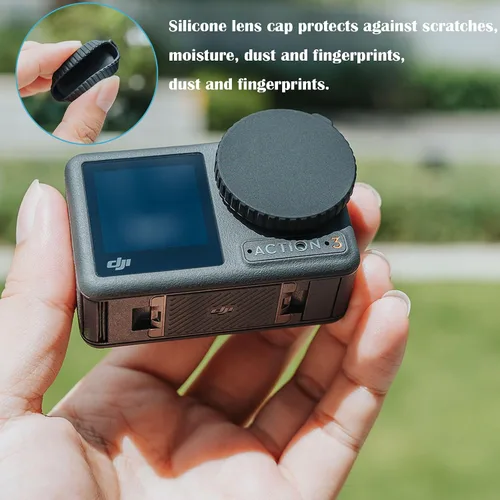 Miniatura 7 de PCTC Protector de pantalla para cámara DJI OSMO Action 4, protector de lente Osmo Action 4 + película de pantalla LCD de vidrio templado + cubierta