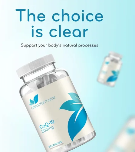 Miniatura 9 de Clear Formulas Absorción Rápida CoQ10 200mg - Coenzima Q10 200mg Potente antioxidante para la energía cardíaca y el envejecimiento - Cápsulas