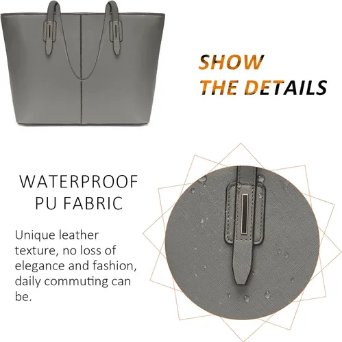 Miniatura 6 de Monederos y bolsos de mano para mujer, bolsos de hombro con asa superior, juego de 3 piezas
