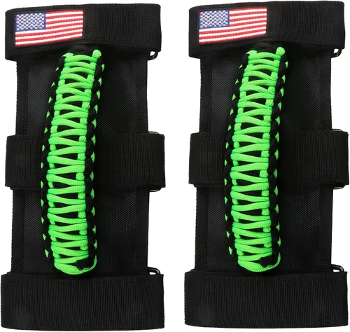 Miniatura 12 de 2 asas de agarre para barra antivuelco, mango de agarre de paracaídas para Jeep Wrangler YJ TJ JK JL y Gladiator JT 1955-2024 UTV ATV, apto