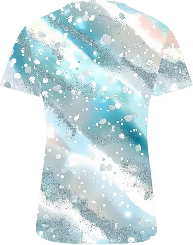 Miniatura 103 de Summer Shirts for Women 2025 Plus Size Short Sleeve Henley Tops Marble Floral Loose Tshirt Tee Casual Dressy Tunics
