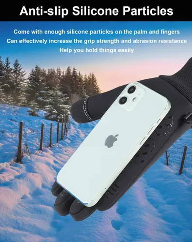 Miniatura 3 de Guantes de invierno para hombres y mujeres, guantes de pantalla táctil, guantes de correr, guantes de ciclismo, guantes cálidos
