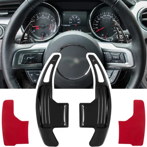Cubierta extendida para palanca de cambios de volante para Ford Mustang 2015 2016 2017 2018 2019 2020 2021 2022 2023 Accesorios de decoración Negro