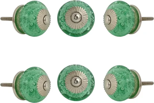 Miniatura 11 de Perilla Home Juego de 4 pomos de burbujas – Perillas decorativas de cristal verde claro – Pomo de cristal para decoración del hogar