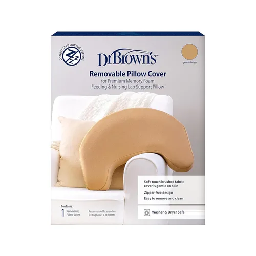 Miniatura 6 de Dr. Brown's Always Ready - Almohada de lactancia beige suave + funda beige suave - Juego de 2 piezas