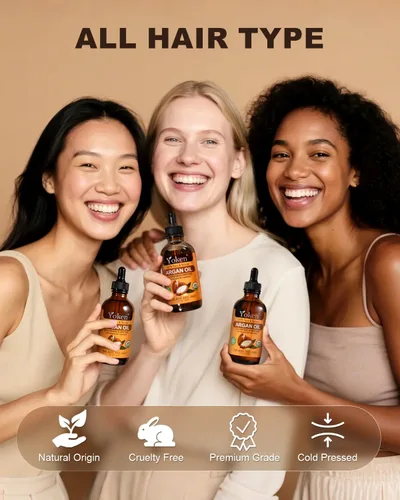 Miniatura 5 de Yoken Aceite de argán orgánico para cabello de 4 onzas líquidas, aceite de argán marroquí puro y natural por la USDA, aceite de argón