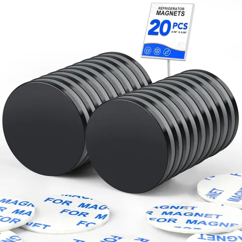 Miniatura 38 de LOVIMAG Super Strong Neodymium Disc Magnets with Epoxy Coating, Powerful Permanent Rare Earth Magnets 1.26 inch x 1/8 inch, Pack of 6 Negro