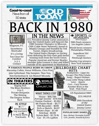 Miniatura 30 de Póster de cumpleaños 96 sin marco, periódico Back In 1930, regalos de feliz cumpleaños 96 para hombres y mujeres, vintage, retro, nacido en 1930