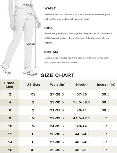 Miniatura 6 de Pantalones de golf para mujer, elásticos, rectos, ligeros, transpirables, de sarga, pantalones chinos para trabajo