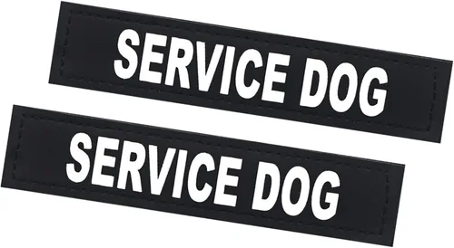 Miniatura 28 de Paquete de 2 parches para perros de servicio, parche de chaleco negro para perro en entrenamiento, parches de arnés para perros extraíbles
