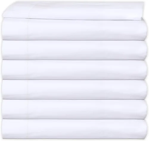 Miniatura 8 de GOLD TEXTILES Paquete de 12 fundas de almohada de polialgodón tamaño Queen, color blanco T-200, multiusos, ideales para usar en hoteles, hospitales