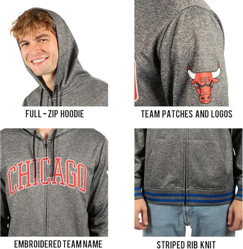 Miniatura 4 de Ultra Game Sudadera con capucha y cremallera completa oficial de la NBA para hombre