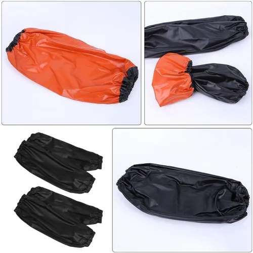 Miniatura 8 de EXCEART 2 pares de fundas impermeables de PVC a prueba de aceite, protector de brazo para antebrazo, protector para cocina, limpieza, lavado