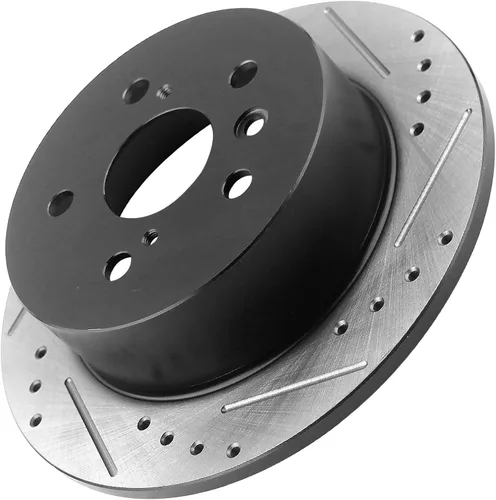 Miniatura 3 de Rotores de freno trasero de 11.063 in de 11.06 pulgadas, repuesto de disco de freno ranurado para Lexus Toyota ES300h ES350 AVALON Camry Kits