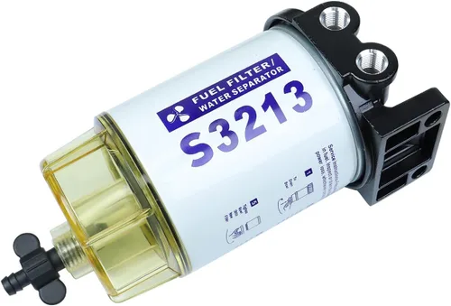 Filtro de combustible separador de agua compatible con motor fueraborda Mercury Marine con púas de 3/8 pulgadas x 1/4 pulgadas NPT accesorios que