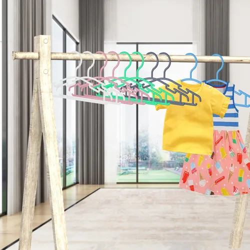 Miniatura 7 de Paquete de 60 perchas blancas para ropa de bebé, antideslizantes, para ropa de recién nacido, para regalo, para ropa de recién nacido, percha Blanco