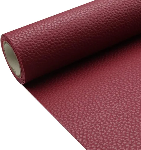 Miniatura 22 de Tela de cuero de imitación de textura litchi azul bebé PU 11.8x53.14 pulgadas (30x135 cm) de 1.13 mm de espesor para tapicería, manualidades