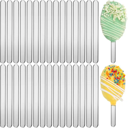 30 piezas de palitos acrílicos reutilizables para tartas de tartas, molde para hacer estallidos, espejo, palitos de hielo, molde para tartas para el