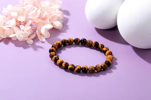 Miniatura 31 de Jovivi Pulsera elástica de cuentas redondas semipreciosas naturales – 0.315 pulgadas hecha a mano con cuentas de piedras preciosas curativas