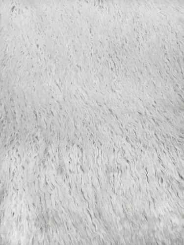 Tela rizada de pelo sintético de alpaca de pelo largo vendido por The Yard (blanco)