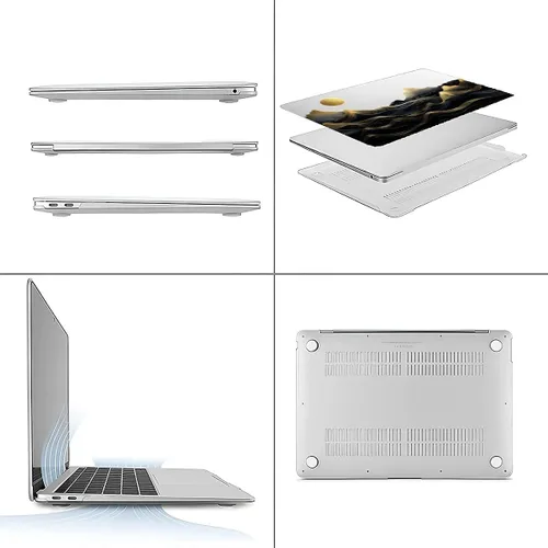 Miniatura 4 de Compatible con MacBook Air 13.3 pulgadas A1466/A1369, carcasa rígida de plástico para Mac Air 13.3 con Touch ID (2010-2017), montañas negras