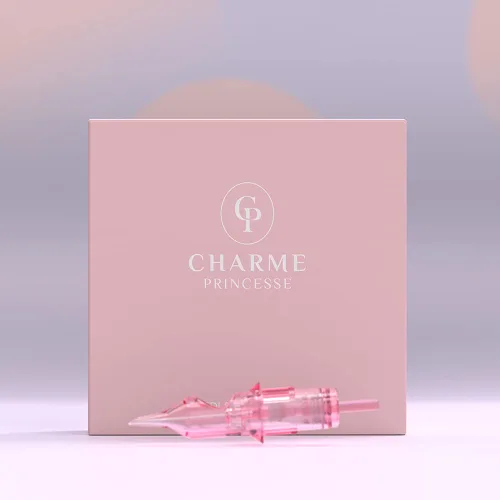 Miniatura 6 de Charme Princesse Cartucho de aguja 1RL con membrana de seguridad, agujas de tatuaje profesionales para cejas, delineador de ojos, labio, 3RL