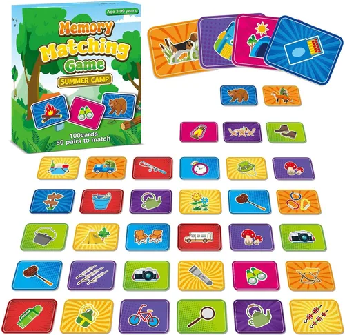 Miniatura 17 de gisgfim 50 pares de banderas de juego de memoria de Estados Unidos de concentración tarjeta de memoria educativas, juegos de geografía, juego