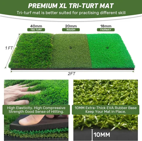 Miniatura 5 de Golf Net with Practice Mat,Golf Hitting Aid Nets 10x7FT for Backyard Driving Chipping Training Swing with Target Mat Balls for Outdoor Indoor，Gifts