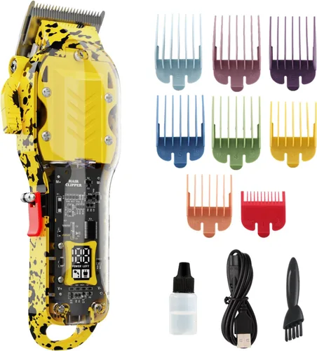 Miniatura 9 de Cortadora de pelo profesional para hombres, kit de peluquería inalámbrico para cortar y arreglar el cabello, juego de cortapelos para corte de pelo