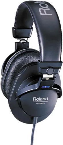 Roland Auriculares estéreo RH-200 con cable en espiral negro, claro, preciso y cómodo para monitoreo de calidad de estudio