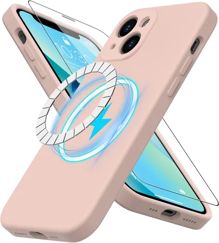 Miniatura 33 de DEENAKIN Funda magnética de silicona para iPhone 12 Pro con protector de pantalla, compatible con MagSafe, protección de cámara, funda protectora