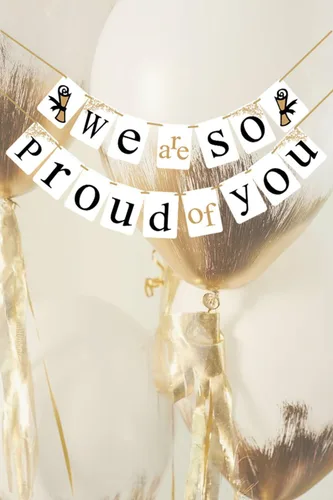 Miniatura 3 de [USA-SALES] pancarta de graduación "We are so Proud of You", decoración para fiestas de graduación, por USA-SALES
