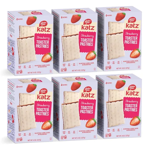 Miniatura 12 de Katz Gluten Free Pasteles tostadores de canela sin escarchar. Bocadillos escolares. Libre de lácteos, cacahuetes, nueces de árbol y sésamo, sin