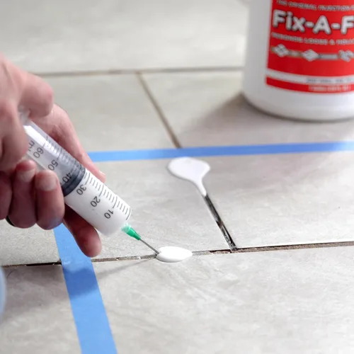 Miniatura 2 de Adhesivo para reparación de azulejos Fix-A-Floor – Adhesivo de fuerza extra para azulejos, mármol, piedra, madera – Fácil reparación DIY