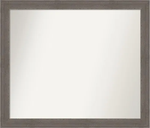 Miniatura 341 de Amanti Art Espejo de pared personalizado no biselado (24.5 x 24.5 pulgadas), marco gris marrón alta, varios tamaños personalizados, espejo de baño