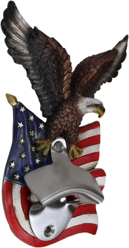 Miniatura 3 de Ebros Gift Country Patriotic USA Freedom se eleva con águila calva con alas abiertas que se posan en la pared de la bandera de EE. UU