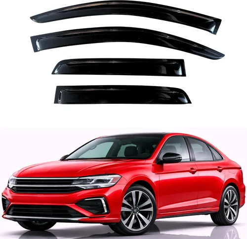 Miniatura 167 de KPY Visor de ventana compatible con Hyundai Tucson 2021-2025, 4 piezas de deflector de ventilación para ventana lateral, estilo Mugen, protector