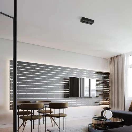 Miniatura 3 de Aisilan - Luces de techo LED ultrafinas y antideslumbrantes, luz moderna, color negro, 36 W, luz blanca cálida montada en superficie Downlight