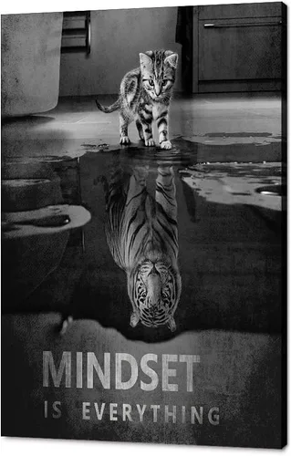 Miniatura 73 de Mindset is Everything - Lienzo motivacional para la oficina, arte de pared con citas inspiradoras de emprendedor, impresión de póster para sala