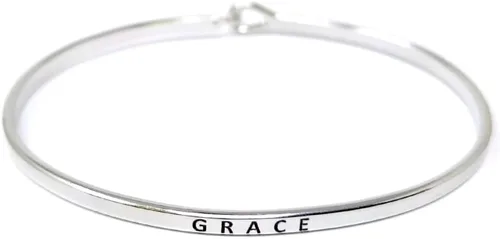 Miniatura 15 de By you - Brazalete con gancho, pulsera delgada grabada con un mensaje positivo e inspirador