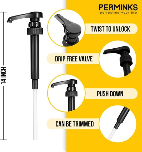Miniatura 3 de Bomba de jarabe compatible con botellas Torani y Davinci (25.4 oz - 750 ml) (Negro)