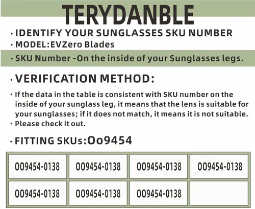 Miniatura 5 de TERYDANBLE Lentes de repuesto compatibles para Oakley EV-Zero Blade con 1