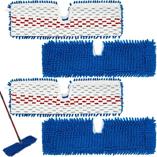 Miniatura 9 de Paquete de 4 cabezales de repuesto para trapeador Ocedar Hardwood Floor'n More 3-Action Flip Mop, repuestos de cabezales de trapeador para uso seco