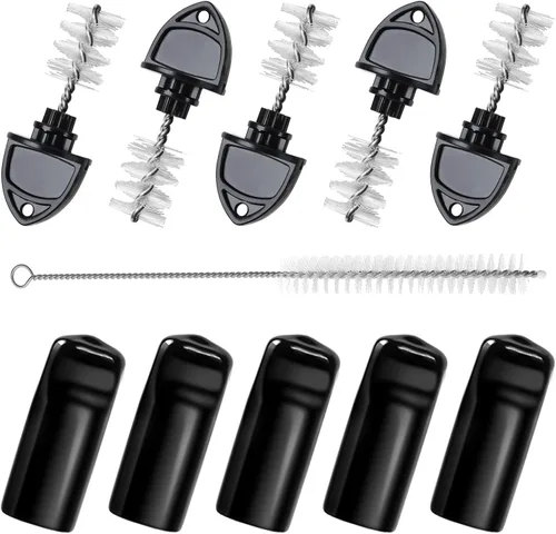 Tapón para grifo de cerveza, 5 tapones de grifo de cerveza y 5 tapas de goma para grifo de cerveza y 1 cepillo de limpieza larga para la mayoría de